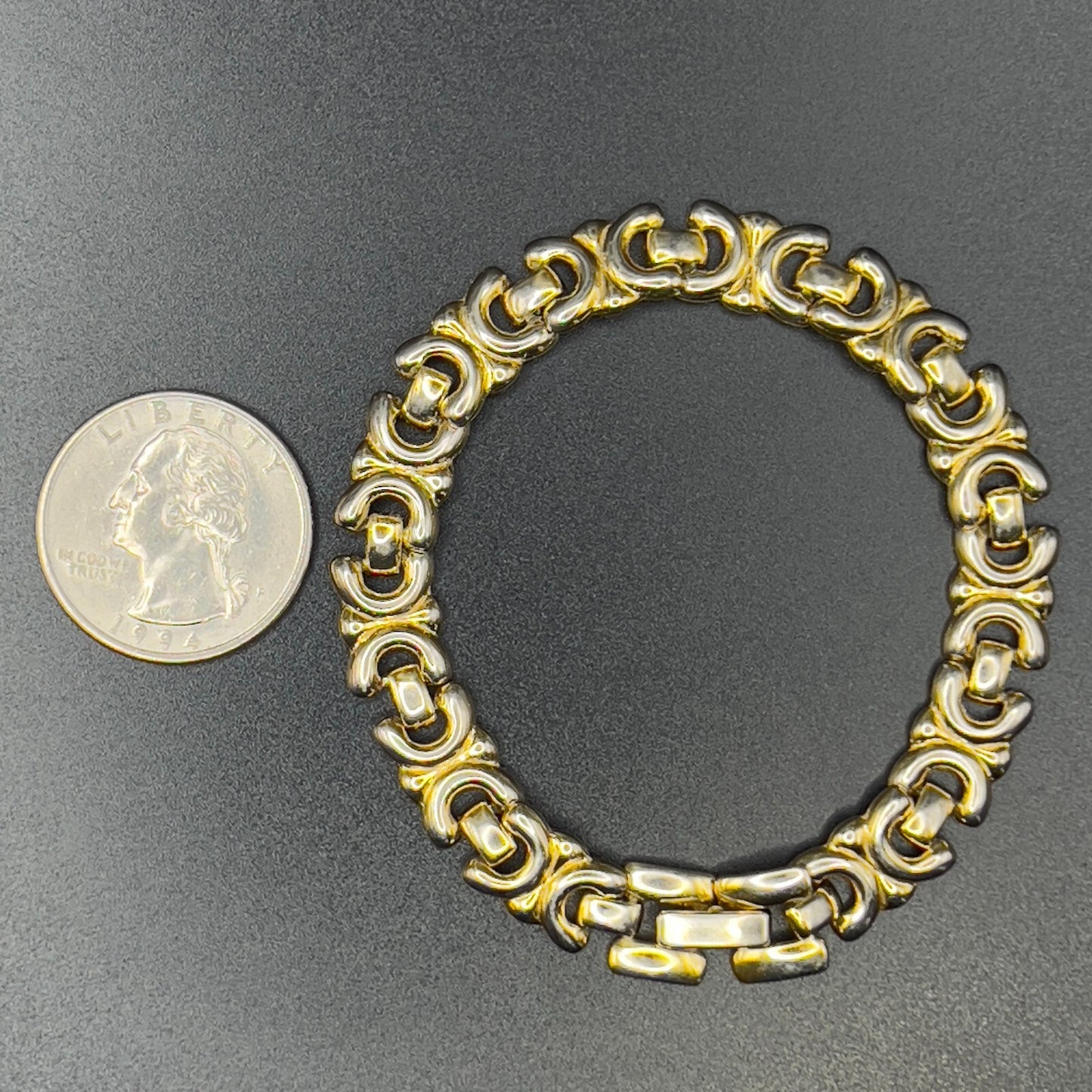 Vintage Back to Back C Design Gold-Toned Bracelet