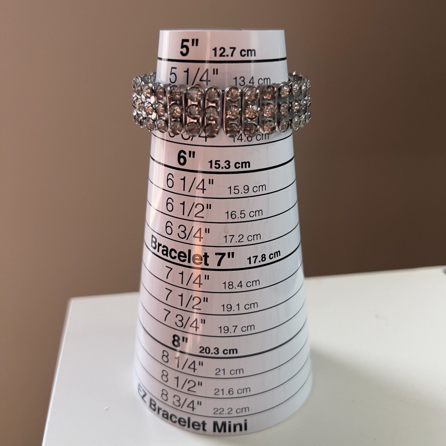 Vintage Sparkling 3 Rows Rhinestones Stretch Bracelet