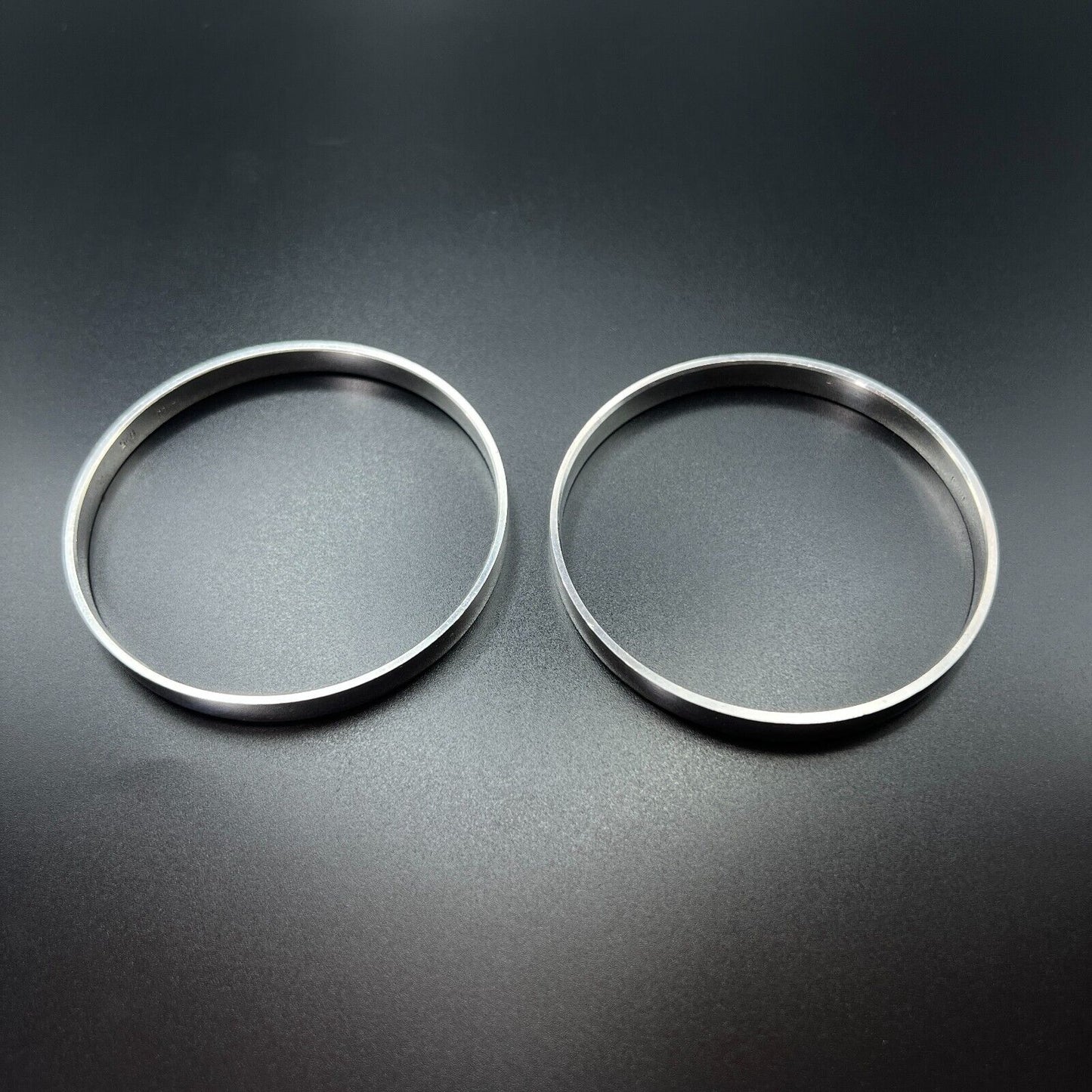 Vintage Signed Taxco 925 Sterling Silver 2 Bangle Bracelets