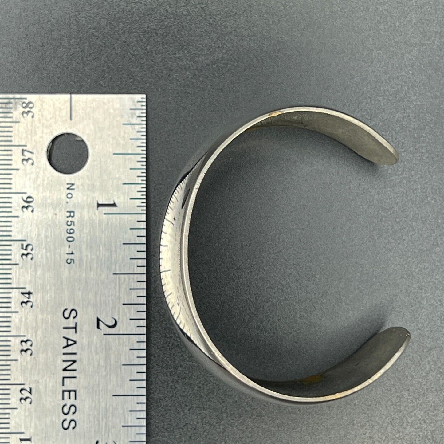 Vintage Signed Parklane Boho Silver-Toned Cuff Bracelet
