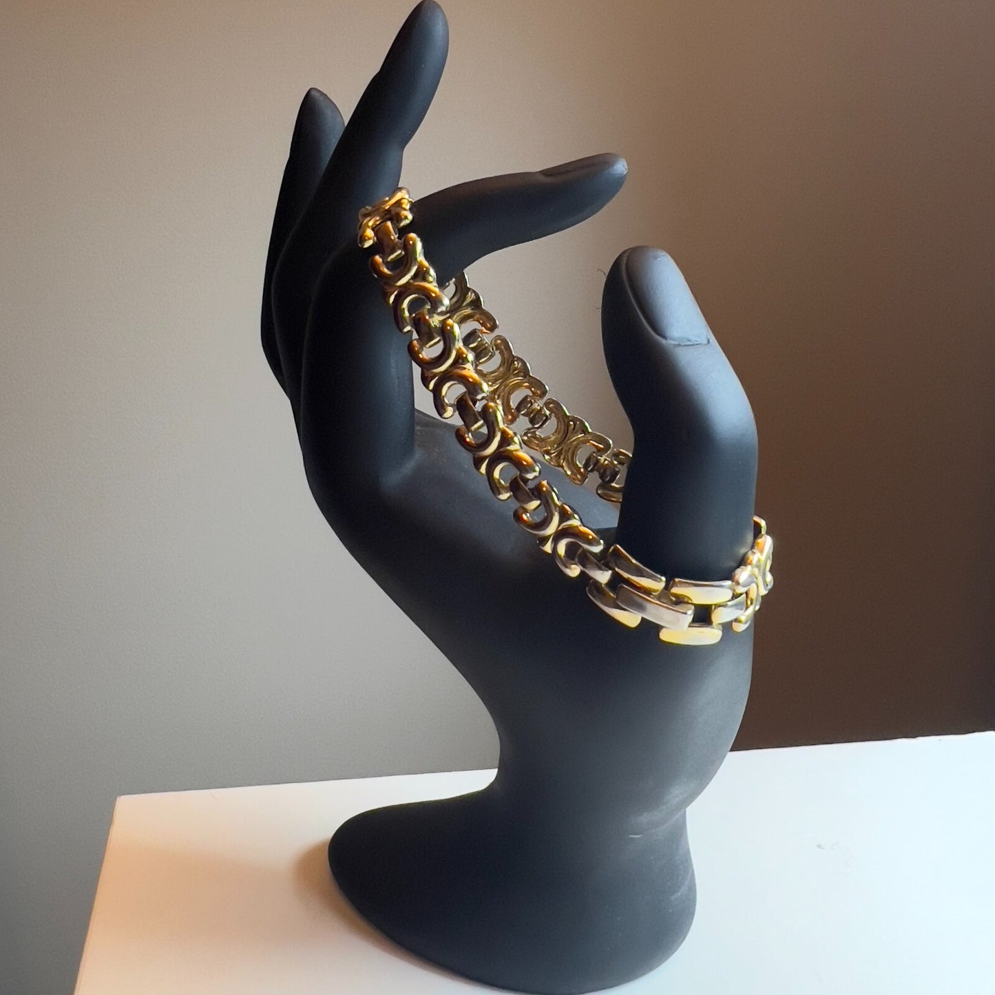Vintage Back to Back C Design Gold-Toned Bracelet