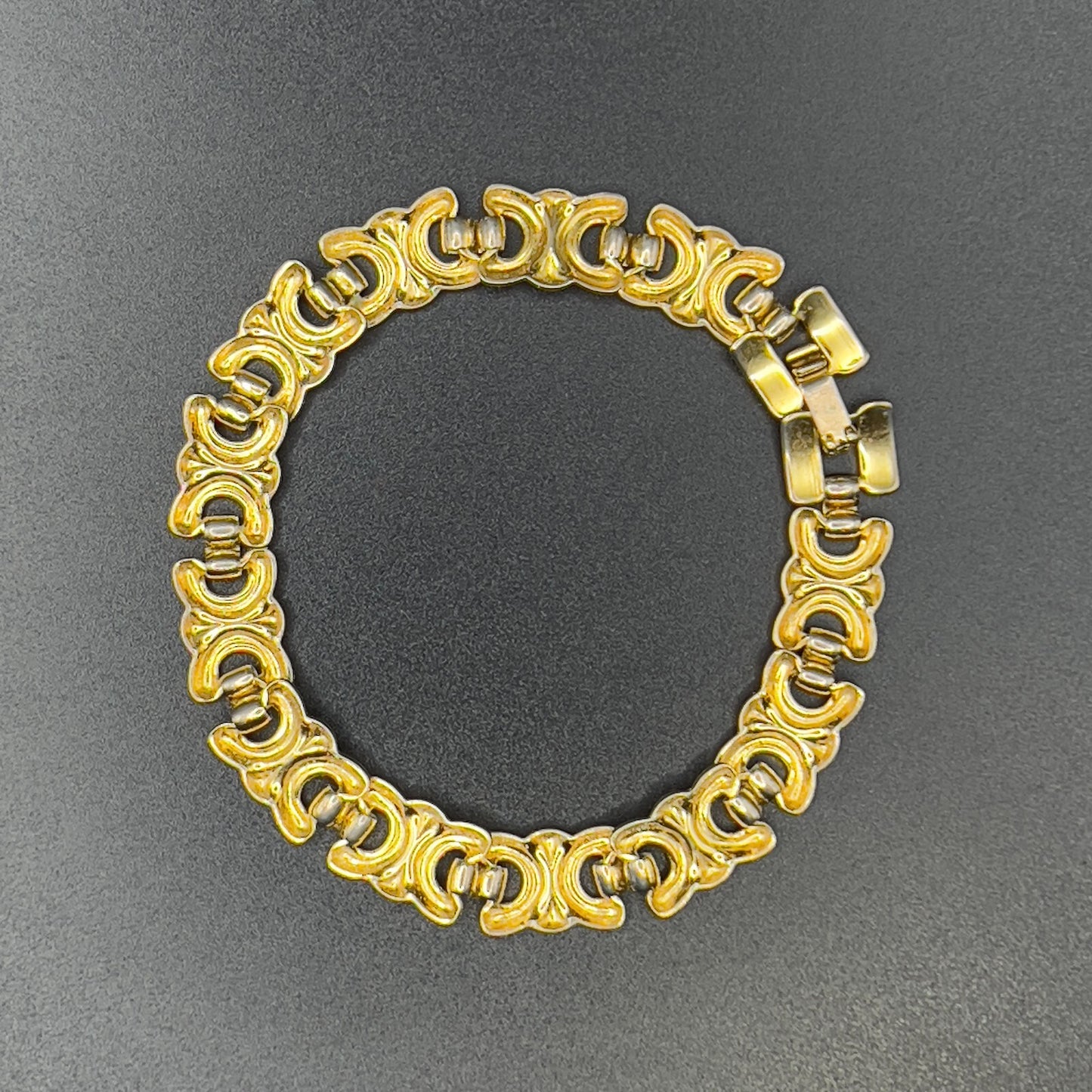 Vintage Back to Back C Design Gold-Toned Bracelet