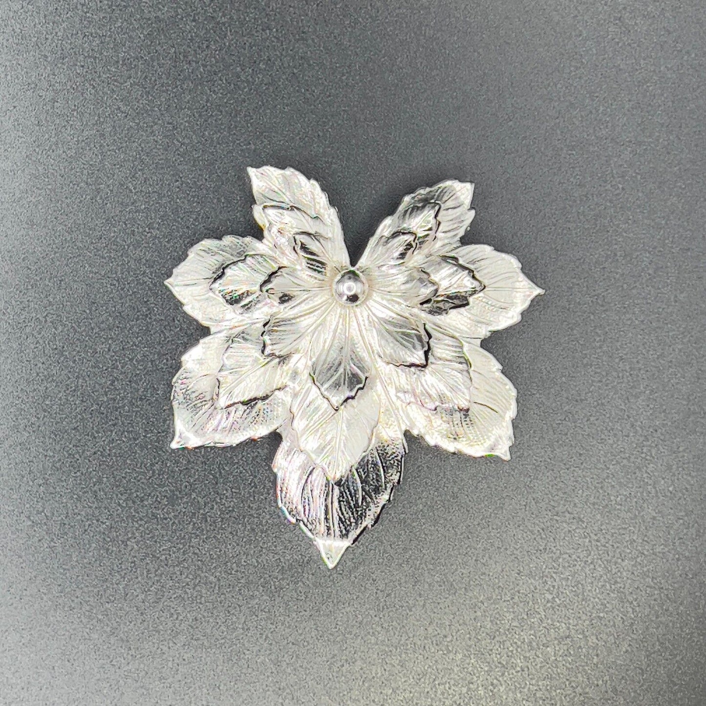 Vintage Maple Leaves Silver-Toned Signed Sarah Cov Brooch Pin & Clip On Earrings