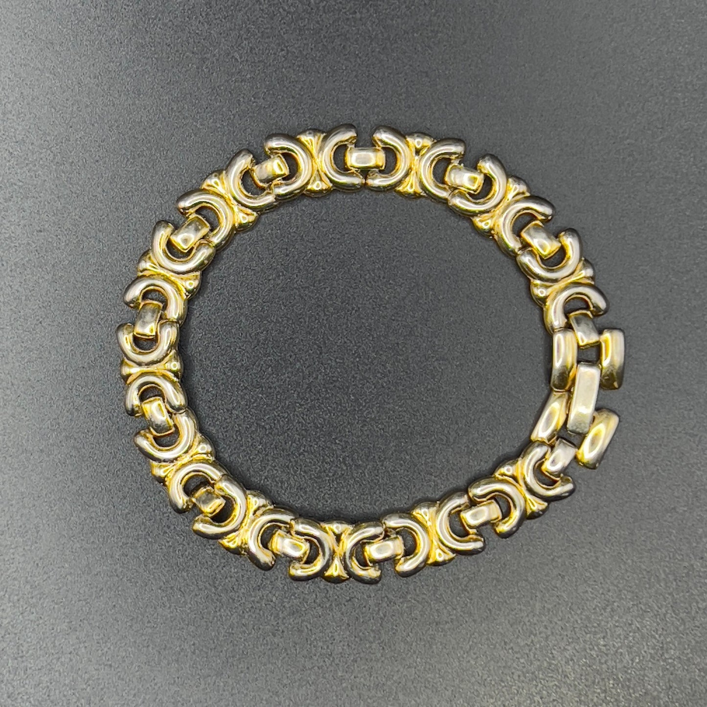 Vintage Back to Back C Design Gold-Toned Bracelet
