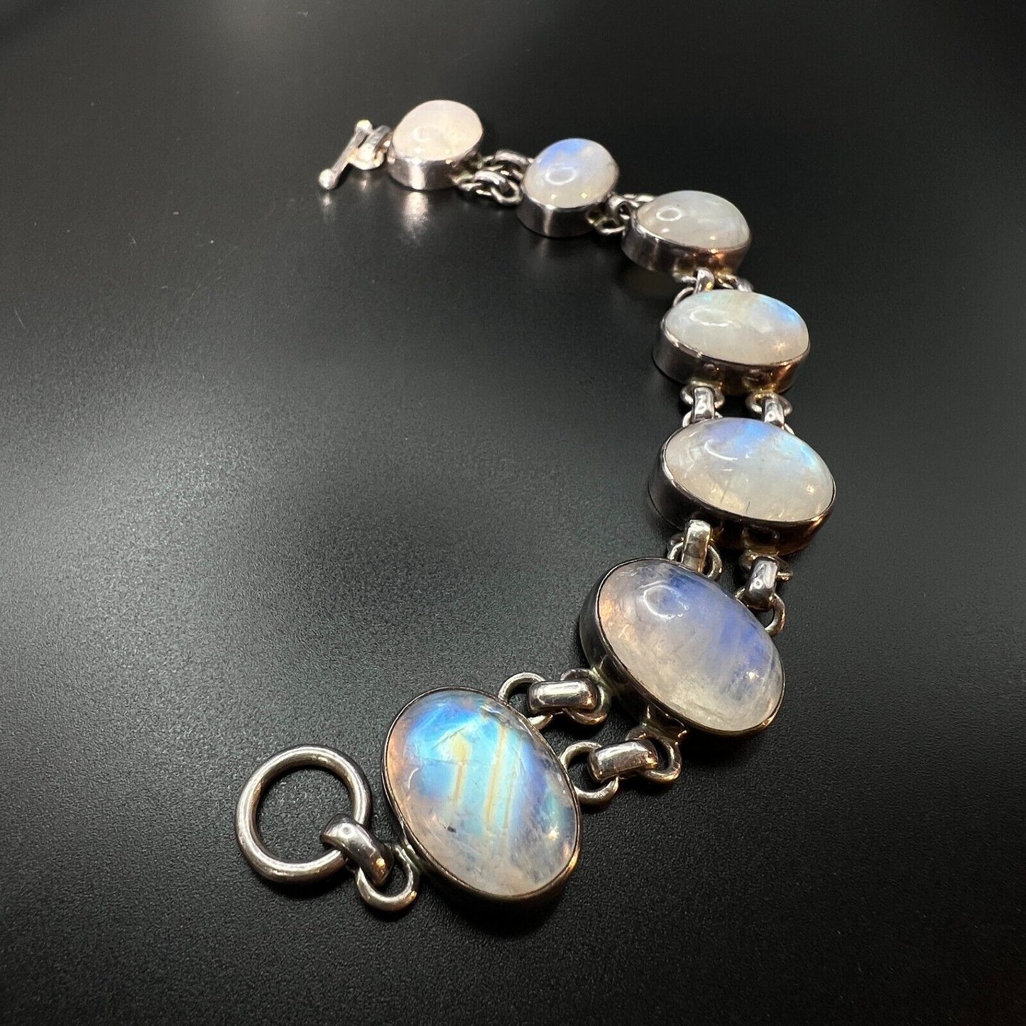 Vintage Sterling Silver Moonstone Bracelet