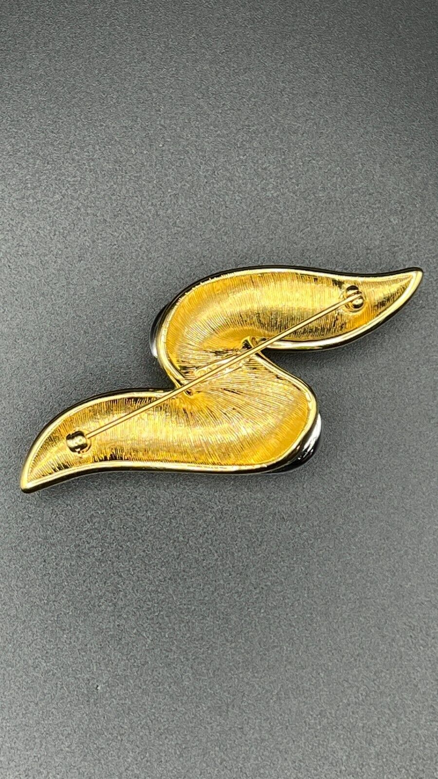 Vintage Signed MONET Silver and Gold-Tone Brooch Pin